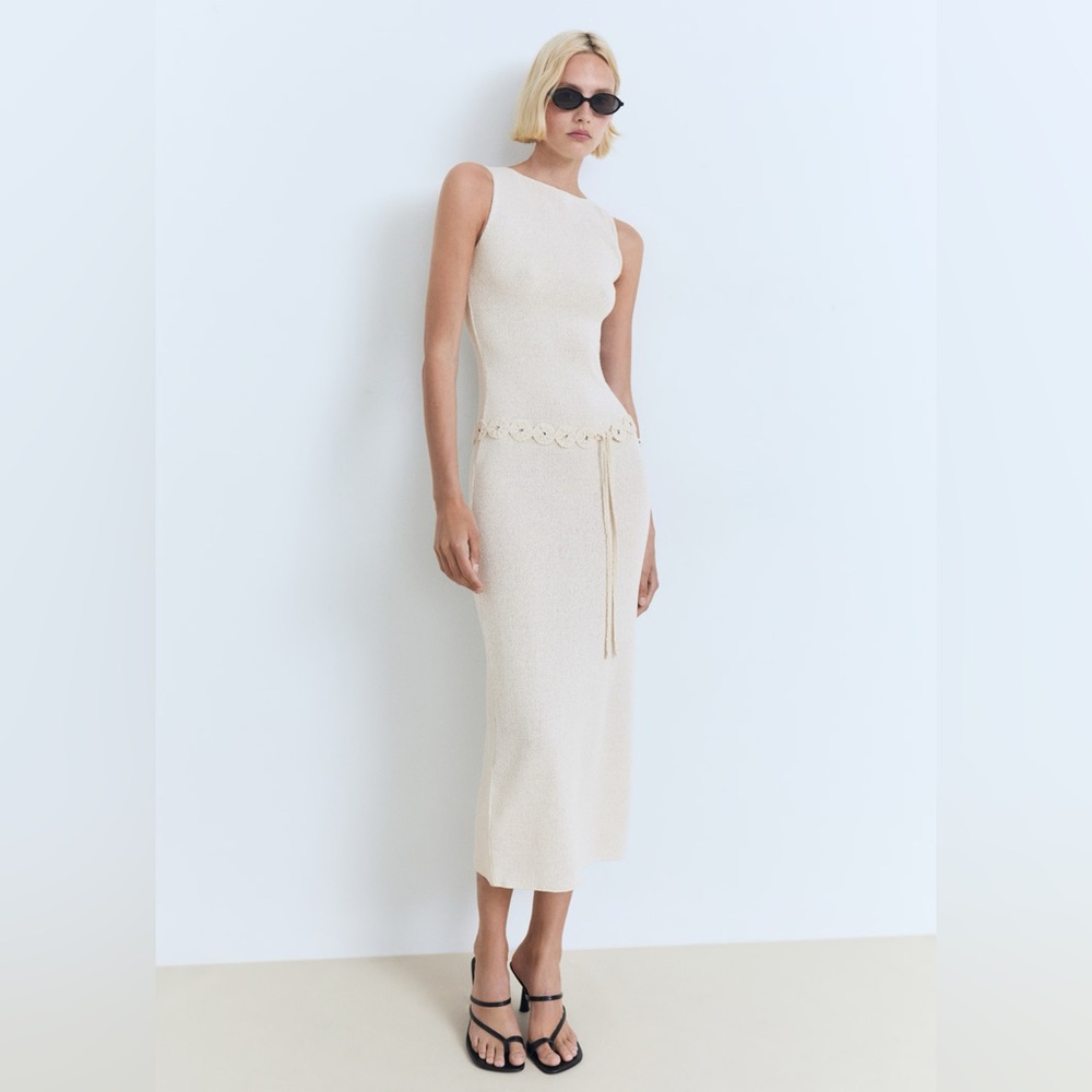 Mango Belt Knit Dress - sold out - size 4/6 - NWT